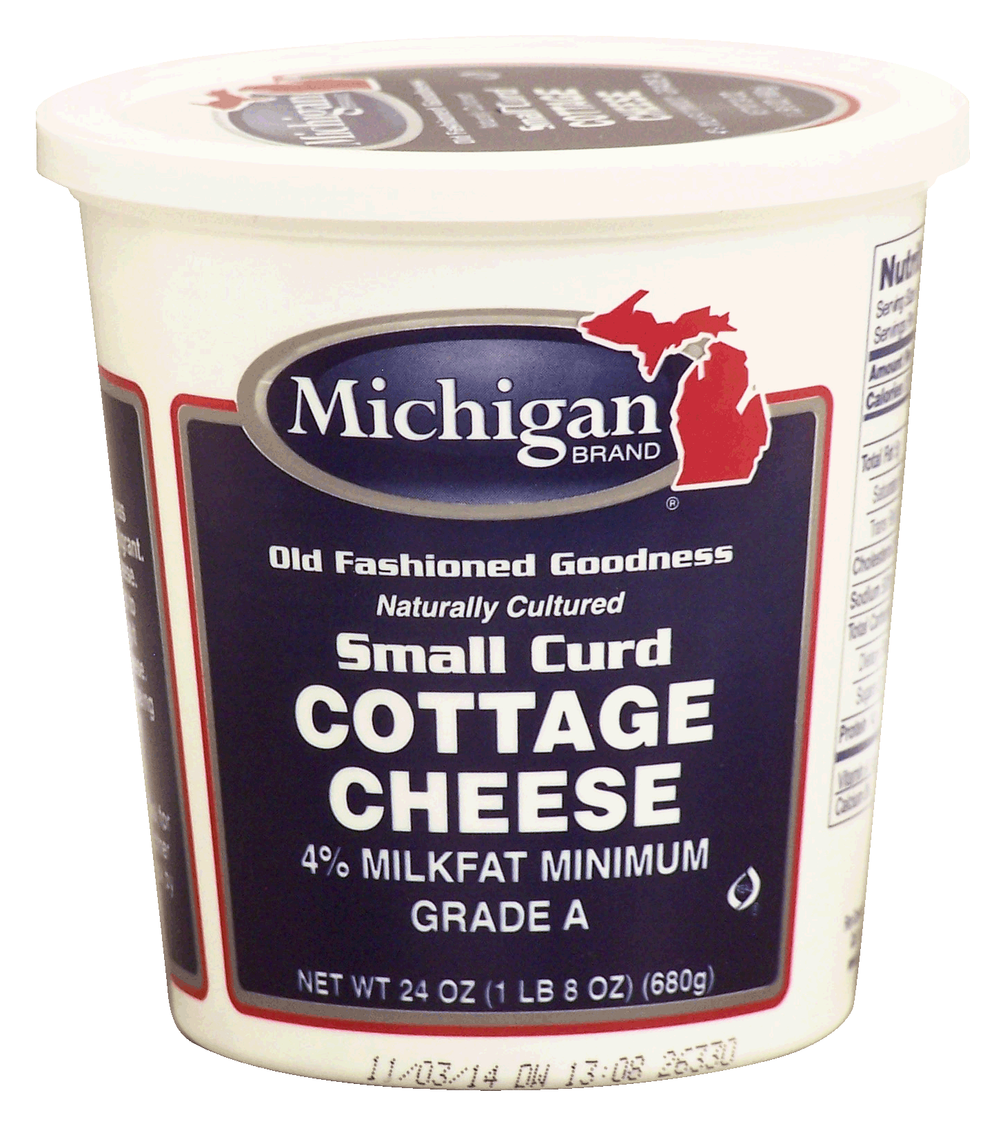 Michigan  small curd cottage cheese, 4% milkfat minimum grade a Full-Size Picture